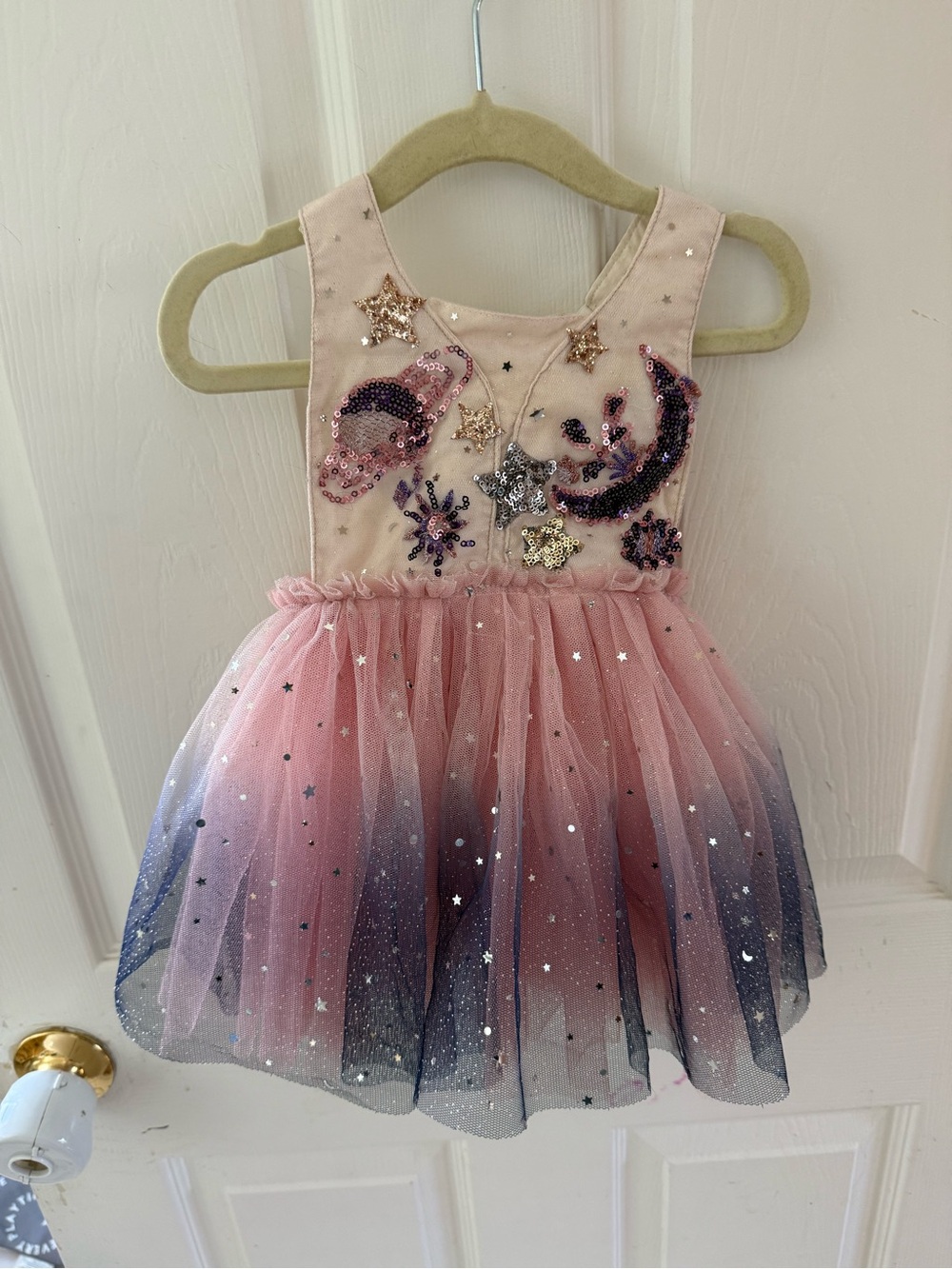 Cora & Violet Luna Celestial Tulle Gown 6-18M Moon Stars Dress